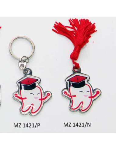 Bomboniera Laurea odontoiatria dentista dente con nappa o portachiavi 