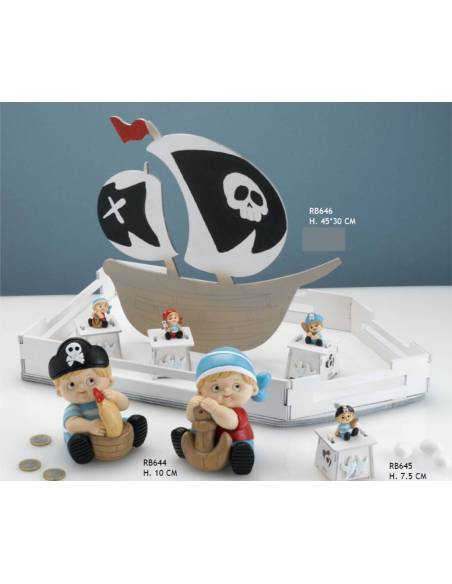 Scatoline portaconfetti bomboniere battesimo pirata prezzi ingrosso