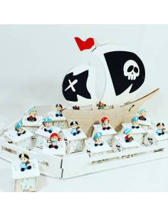 Scatoline portaconfetti bomboniere battesimo pirata prezzi ingrosso
