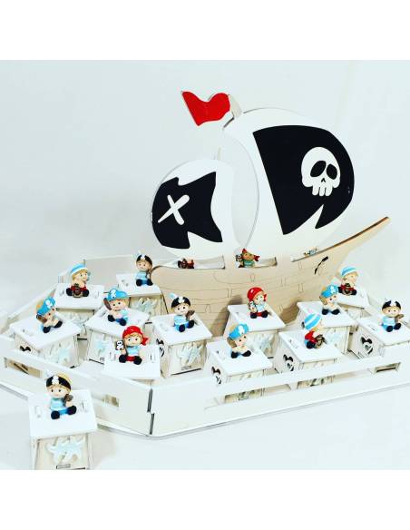 Scatoline portaconfetti bomboniere battesimo pirata prezzi ingrosso