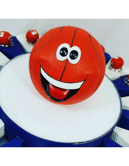 TORTA BOMBONIERA portachiavi pallacanestro basket idee bomboniere cresima comunione compleanno