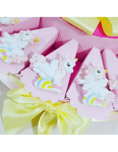 torta bomboniera unicorno magnete femminuccia e salvadanaio bomboniere battesimo online