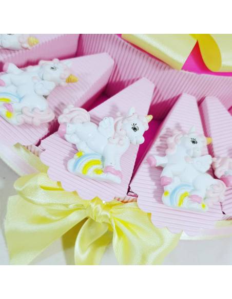 torta bomboniera unicorno magnete femminuccia e salvadanaio bomboniere battesimo online