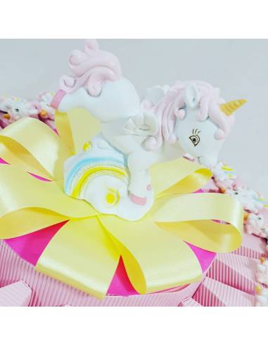 torta bomboniera unicorno magnete femminuccia e salvadanaio bomboniere battesimo online