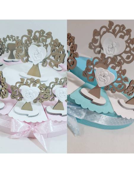 Torta bomboniere Battesimo Albero della Vita Sacra Famiglia