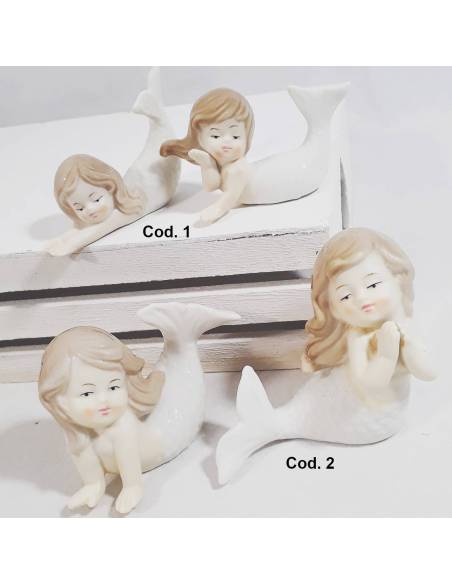 Bomboniere porcellana battesimo bimba sirenetta prezzi scontati