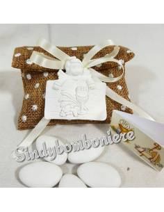 Sacchetti Comunione portaconfetti bomboniere Angelo gessetto profumato