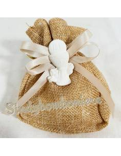 Sacchetto juta calice Comunione bomboniere on line
