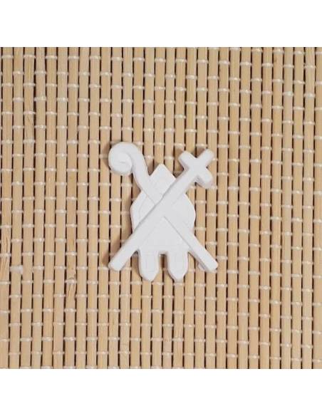 CRESIMA gessetto PROFUMATO con mitria,cappello vescovo,colomba, bomboniere fai da te