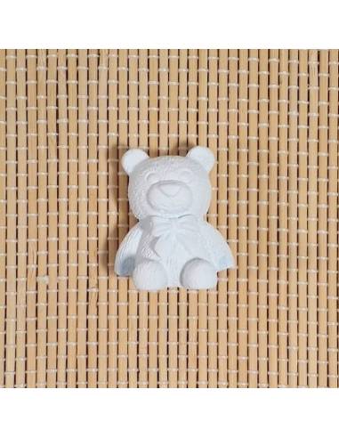 Gessetto bomboniera nascita battesimo primo compleanno a forma di orsetto fai da te con papillon