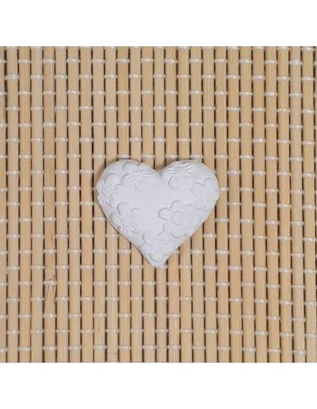 3 Gessetti profumati a forma di cuore con fiori bomboniere matrimonio promessa