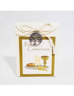 Idea bomboniera ricordo della prima comunione bimbo bimba applicazione albero della vita 2