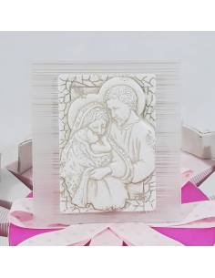 Torta bomboniera SACRA FAMIGLIA con porta confetti per battesimo, cresima bambina 2