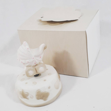 Bomboniere Battesimo utili carillon in ceramica porcellanata