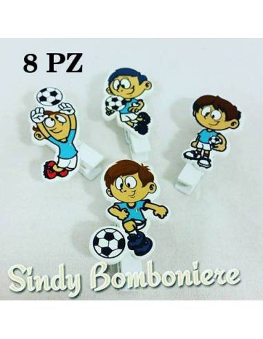 Segnaposto tema calcio con sacchetto per confetti Crispo