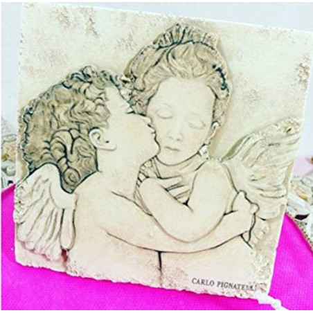 Torta bomboniera chiavi pendenti con angioletto e centrale Carlo Pignatelli