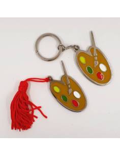 TAVOLOZZA COLORI laurea FACOLTA' ARTISTICHE design,moda,arte, in metallo colorato realizzato in MICROFUSIONE