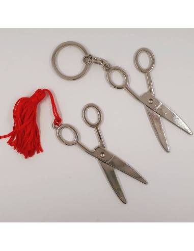 Forbicine con nappina rossa laurea per bomboniere FAI DA TE