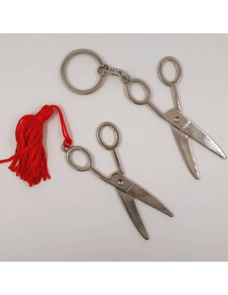 Forbicine con nappina rossa laurea per bomboniere FAI DA TE