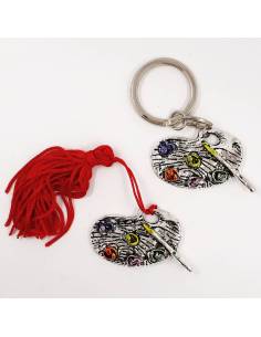 TAVOLOZZA COLORI laurea FACOLTA' ARTISTICHE design,moda,arte, in metallo colorato realizzato in MICROFUSIONE