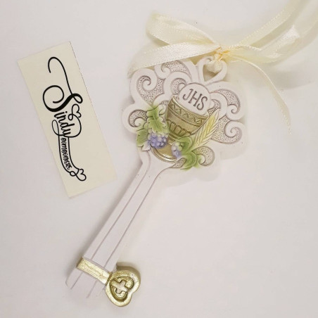 ricordo Prima Comunione chiave con calice