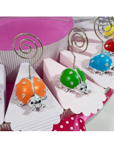 TORTA BOMBONIERA COCCINELLA CLIP COLOR BOMBONIERA-NASCITA-BATTESIMO-COMUNIONE-CRESIMA-COMPLEANNO