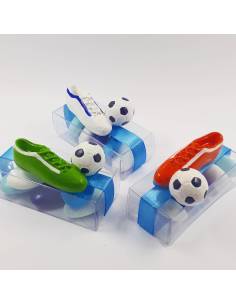 Scatoline trasparenti scarpetta calcio, portaconfetti segnaposto