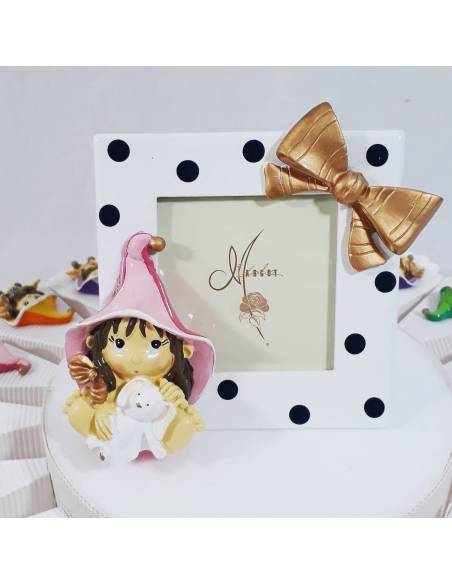 Torta bomboniera bimba streghetta pixie colorate magneti