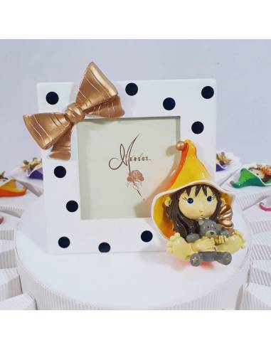 Torta bomboniera bimba streghetta pixie colorate magneti