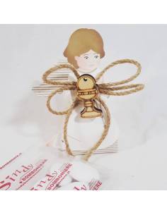 Originale segnaposto bomboniera per comunione confezionato 1PEZZO fai da te 1PEZZI angioletto in preghiera