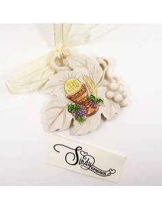 Bomboniere Prima Comunione foglia di vite con calice