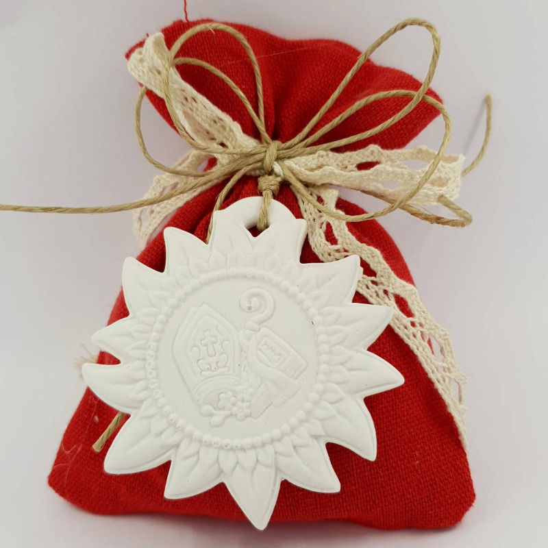 Sacchetti bomboniere per Cresima con gessetto profumato