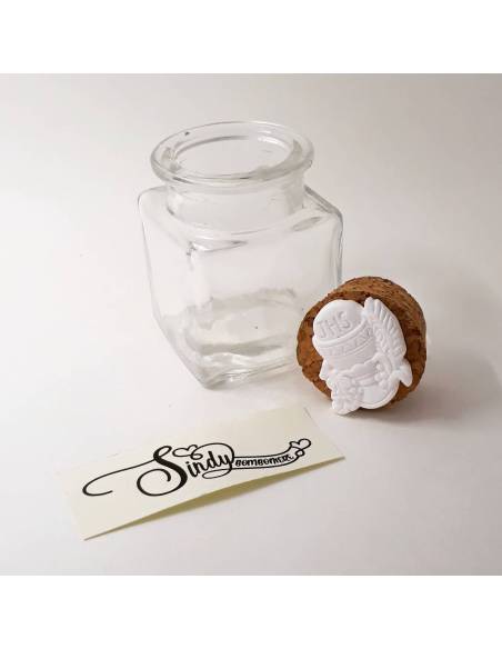Particolare bomboniere per Prima Comunione, vasetto in vetro