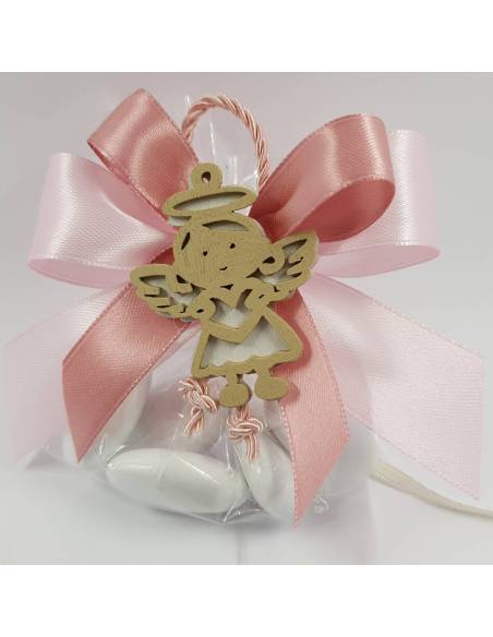 BOMBONIERE SEGNAPOSTO per cresima comunione battesimo matrimonio molletta con angioletti musicisti