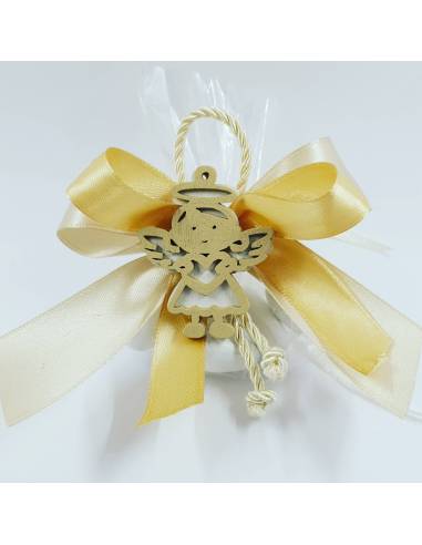 BOMBONIERE SEGNAPOSTO per cresima comunione battesimo matrimonio molletta con angioletti musicisti