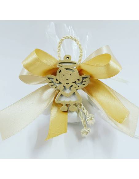 BOMBONIERE SEGNAPOSTO per cresima comunione battesimo matrimonio molletta con angioletti musicisti