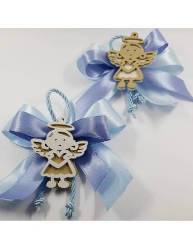 BOMBONIERE SEGNAPOSTO per cresima comunione battesimo matrimonio molletta con angioletti musicisti