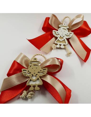 BOMBONIERE SEGNAPOSTO per cresima comunione battesimo matrimonio molletta con angioletti musicisti