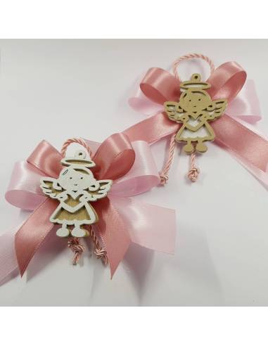 BOMBONIERE SEGNAPOSTO per cresima comunione battesimo matrimonio molletta con angioletti musicisti