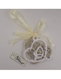 Cuore stilizzato calamita e ciondolo per la Cresima