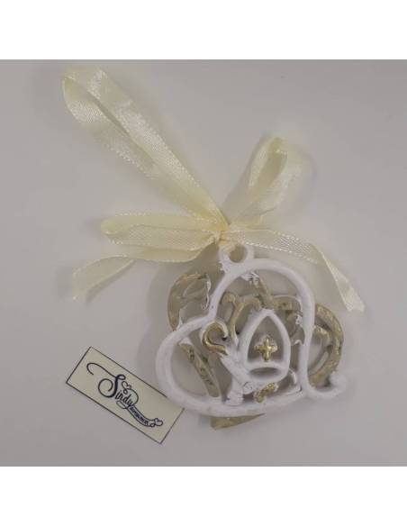 Cuore stilizzato calamita e ciondolo per la Cresima