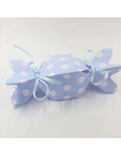 Portaconfetti celeste per nascita bimbo