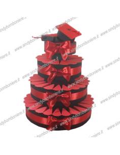 STRUTTURA TORTA BOMBONIERA 36 FETTE LAUREA PORTACONFETTI FAI DA TE CONFEZIONE 2