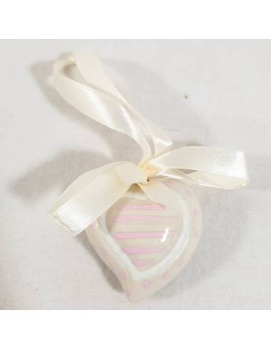 Pendente cuore  bomboniere nascita bimba