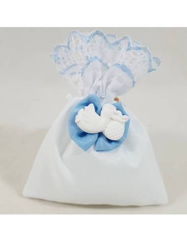 Bomboniere nascita sacchetto per maschietto