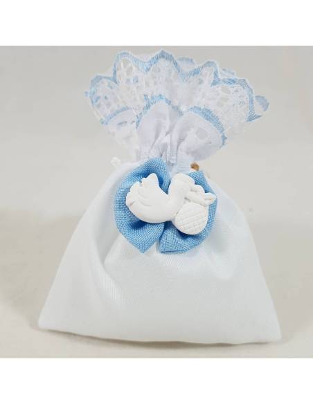 Bomboniere nascita sacchetto per maschietto