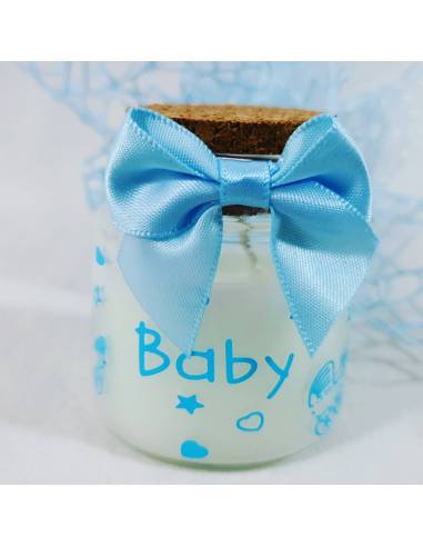 Candela profumata idea Battesimo bimbo