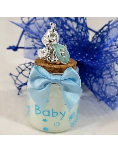 Candela profumata con coccinella, idea bomboniera Battesimo