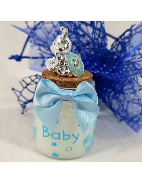 Candela profumata con coccinella, idea bomboniera Battesimo