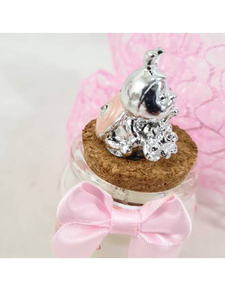 Bomboniere Battesimo per bambina, candela profuma con coccinella